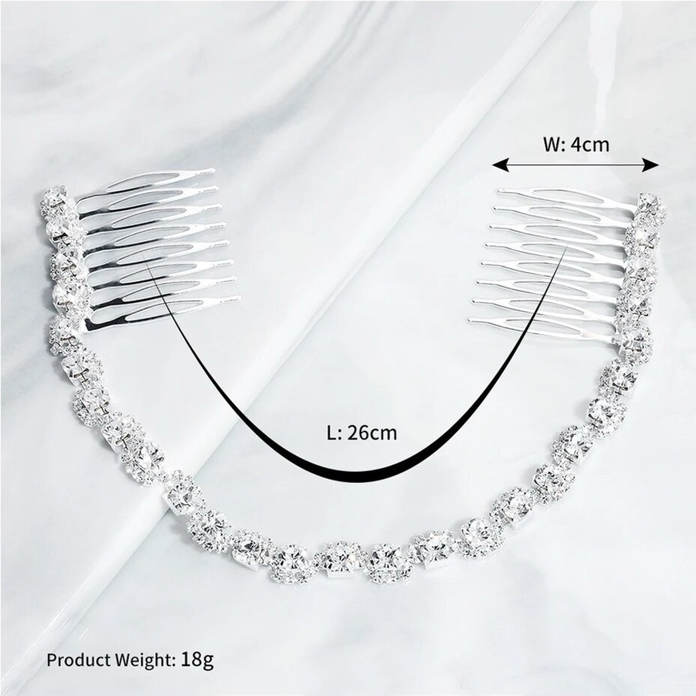Connecting Rhinestone Hair Comb - Picture 5 of 5
